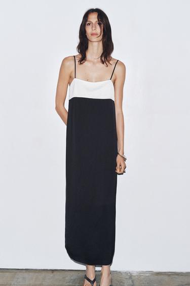 ROBE MINIMAL SATINÉE ZW COLLECTION - Noir de Zara - Image 2