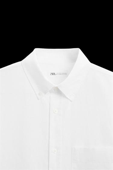 Zara LINEN - COTTON SHIRT - White