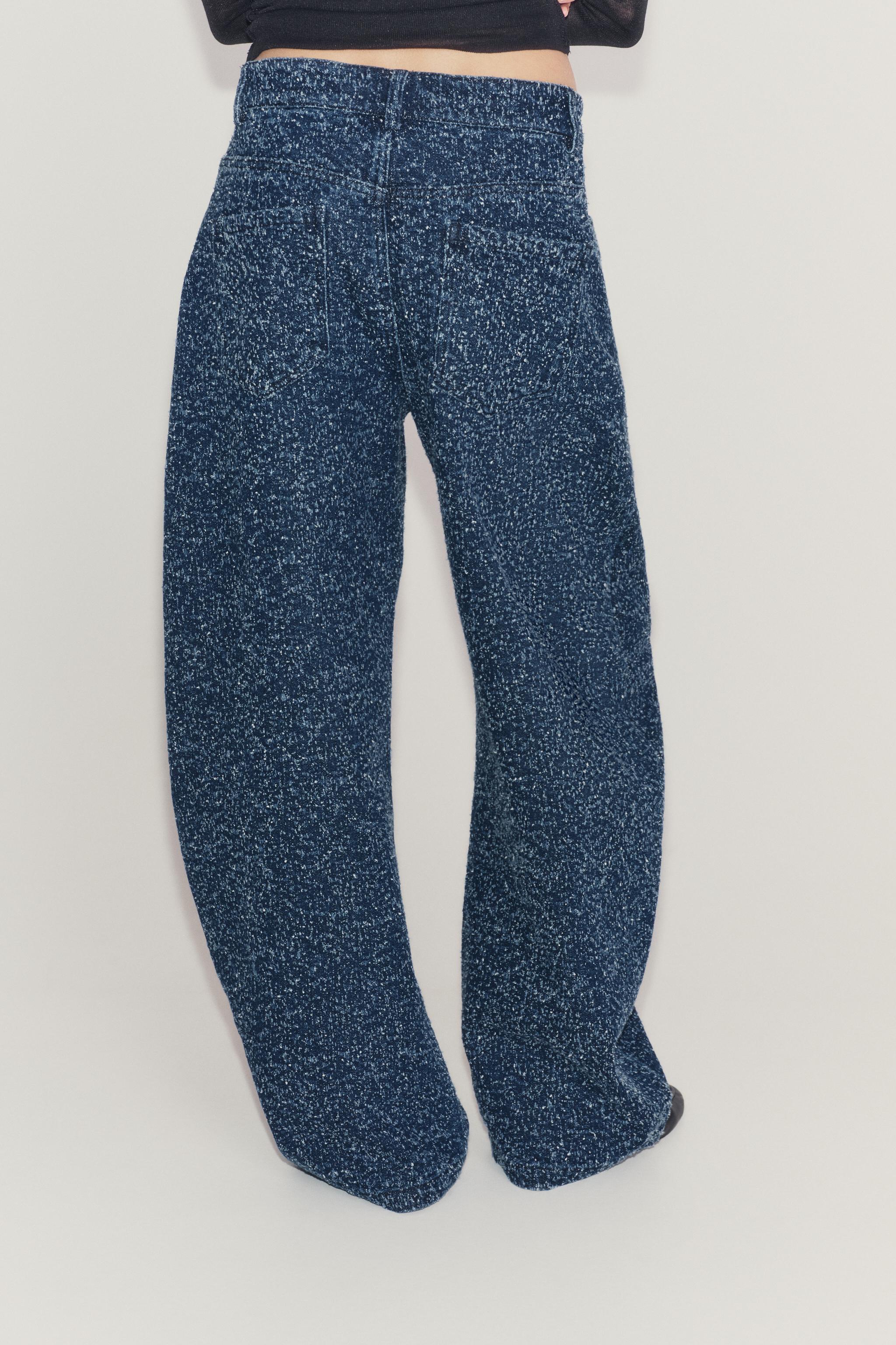 JEAN ZW COLLECTION WIDE LEG TEXTURÉ TAILLE MOYENNE
