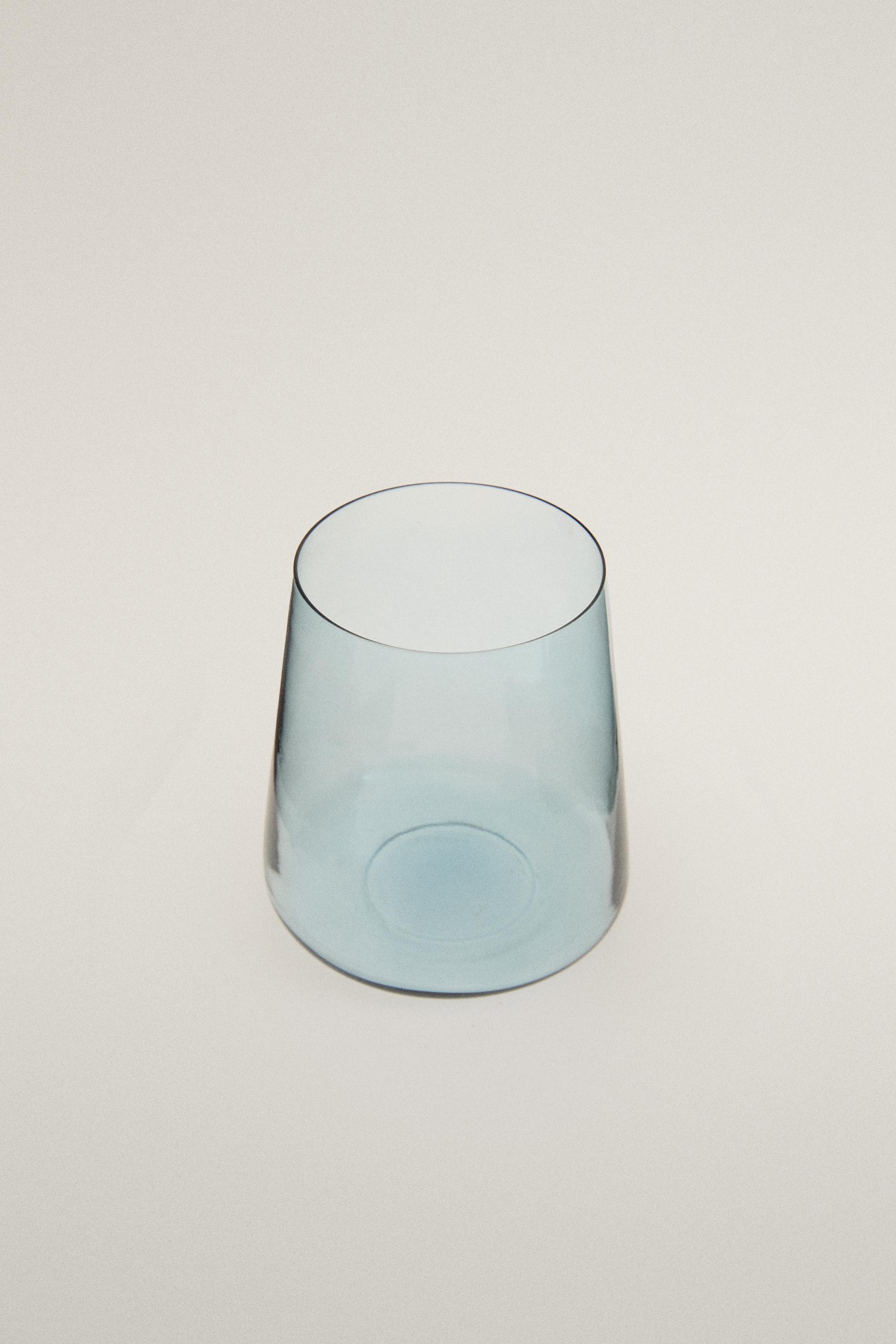 CONICAL CRYSTALLINE TUMBLER — Blue
