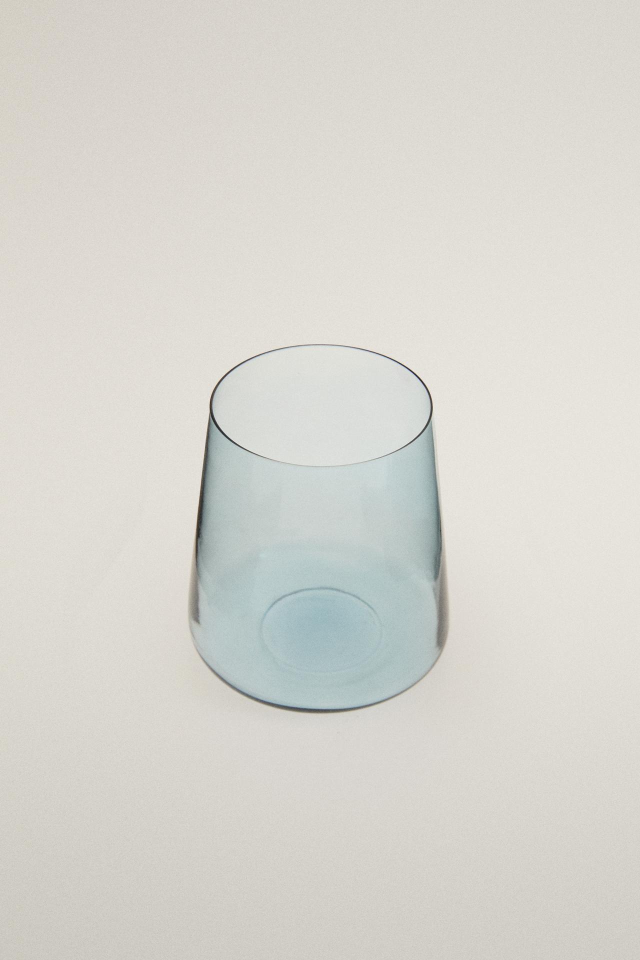 CONICAL CRYSTALLINE TUMBLER — Blue