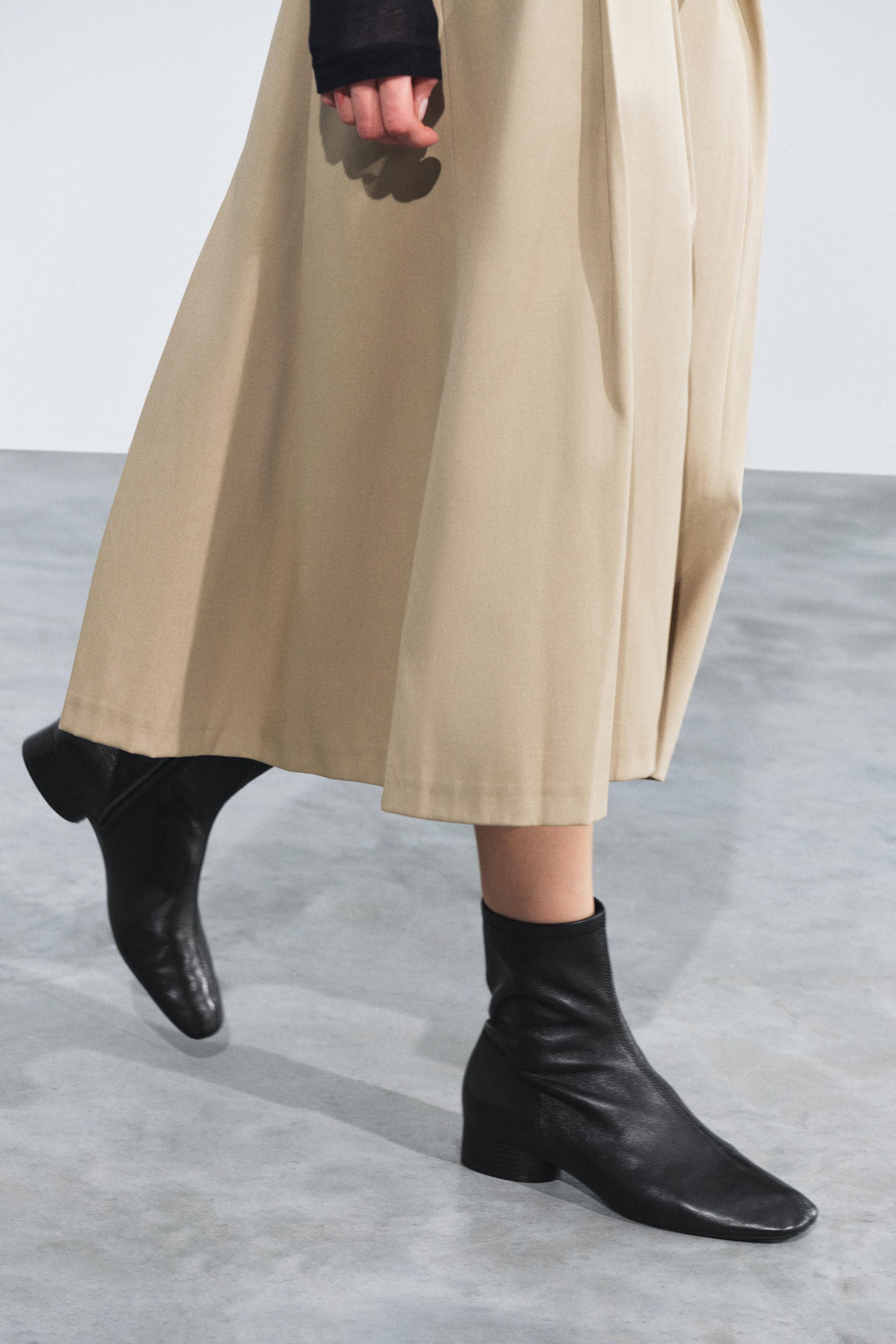 bottines en cuir