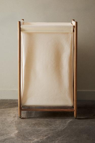 LAUNDRY BASKET WITH LID - Brown by Zara