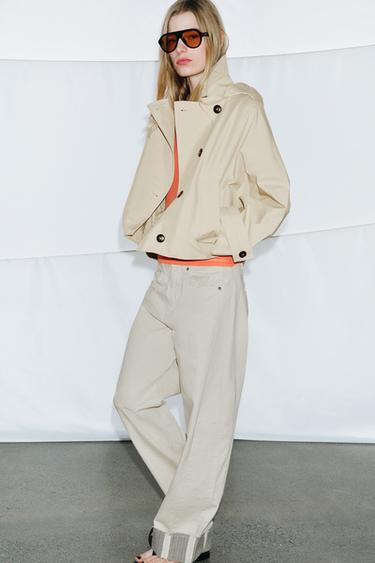 SHORT WATER-REPELLENT TRENCH COAT ZW COLLECTION - Ecru / Beige by Zara