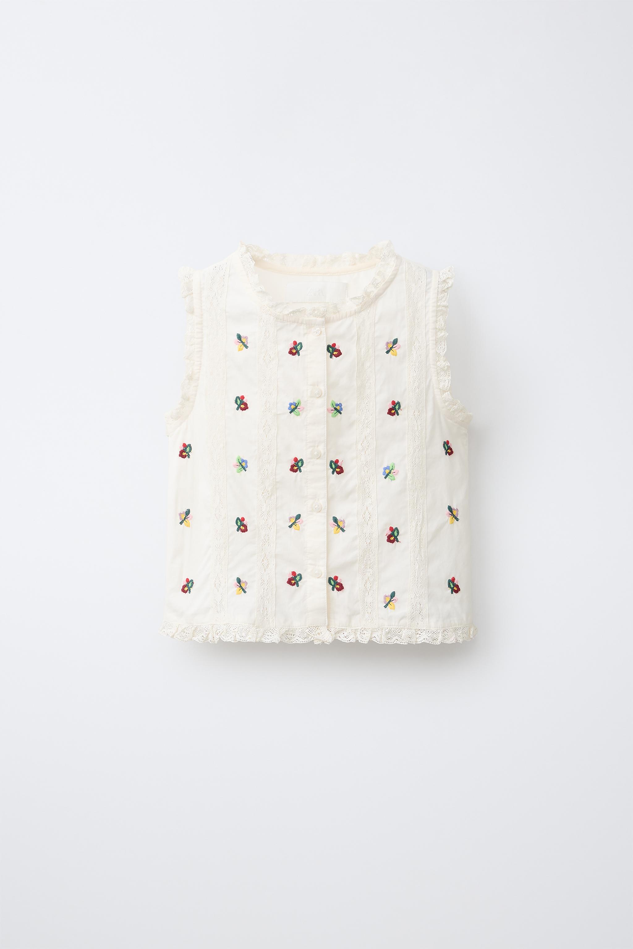 BLOUSE BRODERIES ET DENTELLE