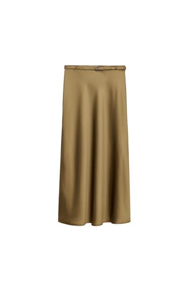 MIDI SKIRT WITH BELT - Oil by Zara - Image 0