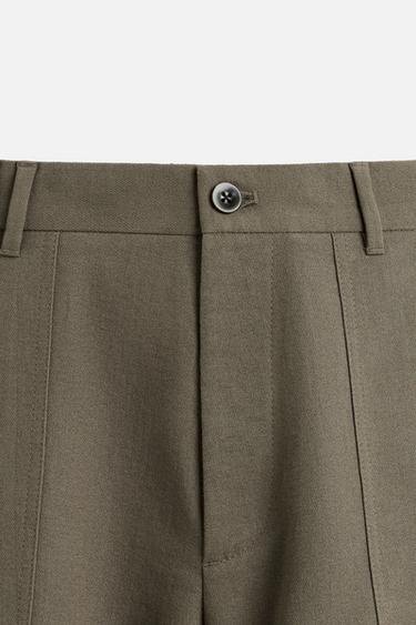 RELAXED FIT TROUSERS WITH POCKETS - Khaki by Zara - Image 9