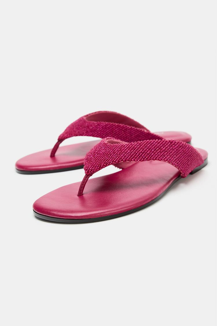 SANDALIAS PLANAS CON ABALORIOS 5