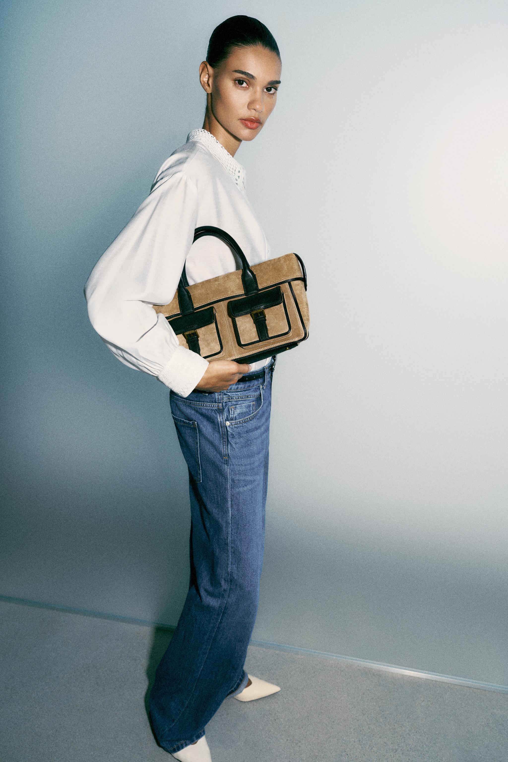 Leather City Handbag by Zara