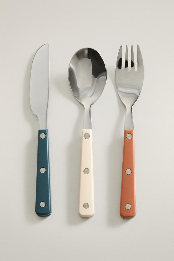 SET CUBERTERÍA INFANTIL COLORES CÁLIDOS (SET DE 3) - Multicolor de Zara - Imagen 0