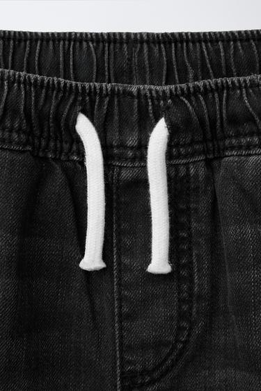 LOOSE-FITTING DENIM BERMUDA SHORTS - Black by Zara - Image 2