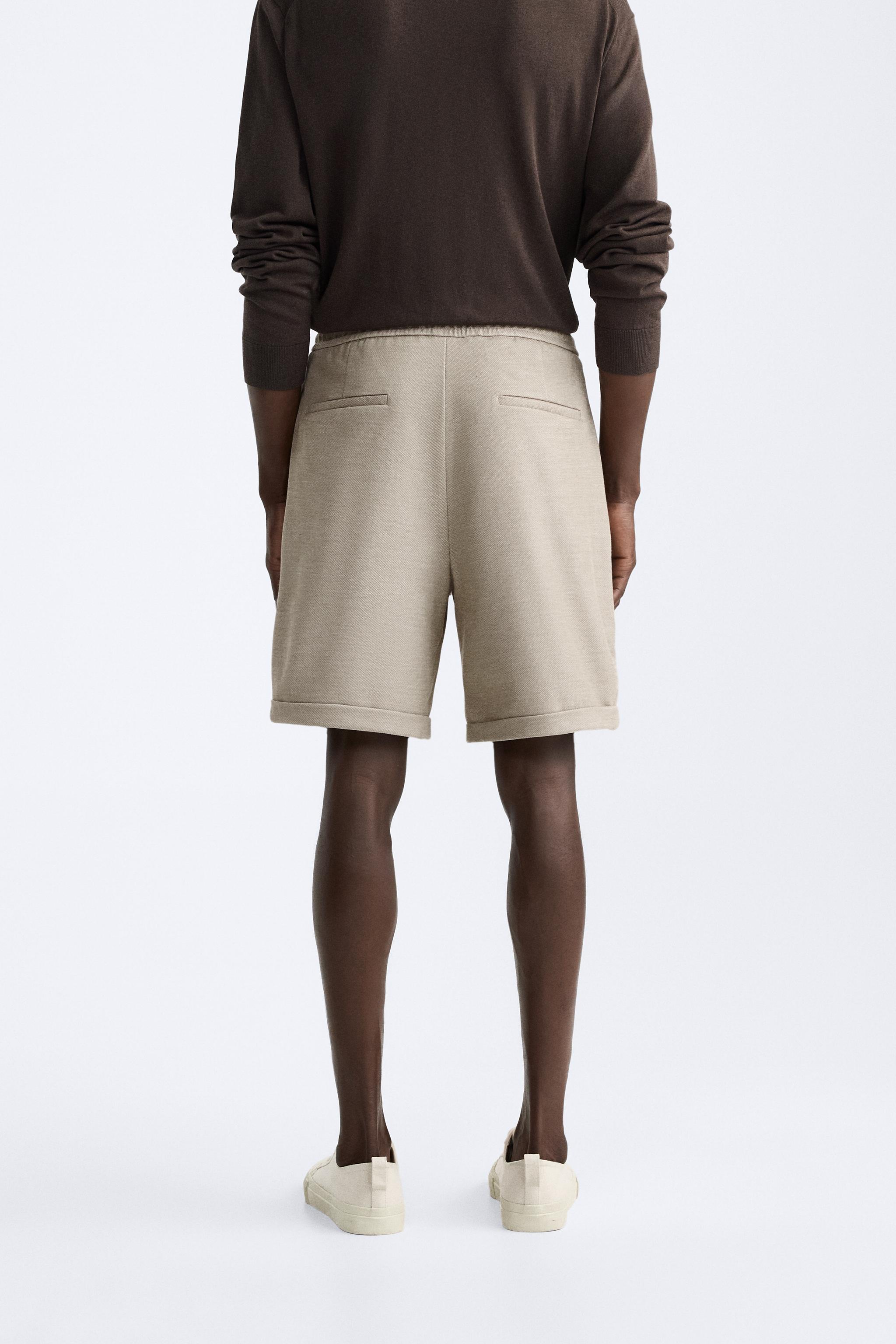 STRETCH SHORTS - Olive green | ZARA United States