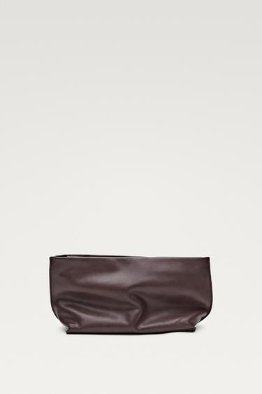 Large soft nappa leather toiletry bag — Brown marl 1