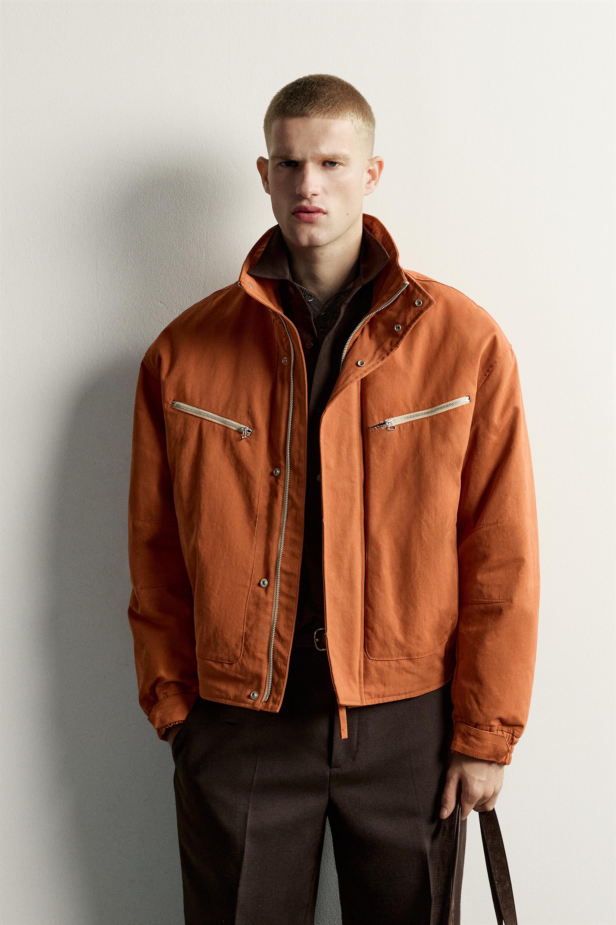 BLOUSON RELAXED FIT ZIPPÉ CONTRASTE