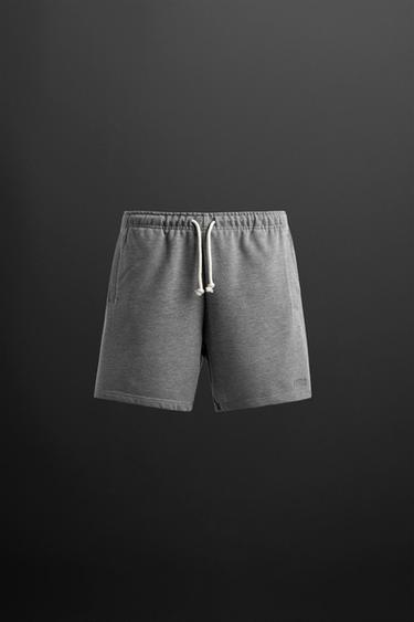 SHORTS DE JOGGING - Gris chiné de Zara