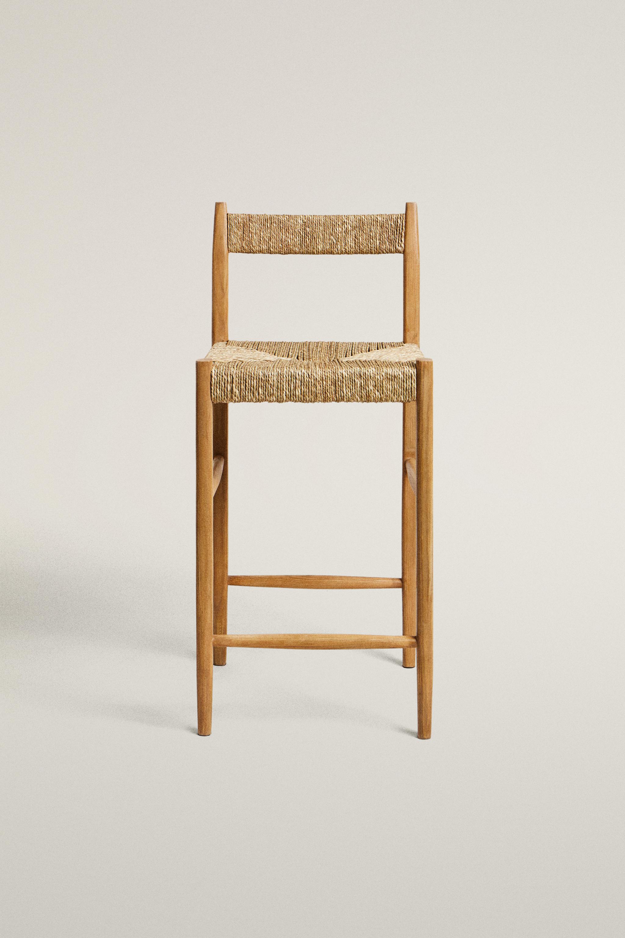 ASH WOOD TALL STOOL - Light beige | ZARA United States