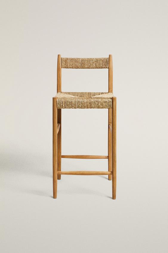 TABURETE ALTO MADERA FRESNO - Beige claro de Zara - Imagen 0