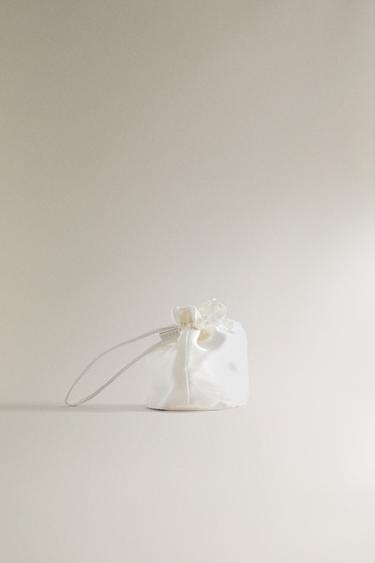 SILK BUCKET BAG - White by Zara