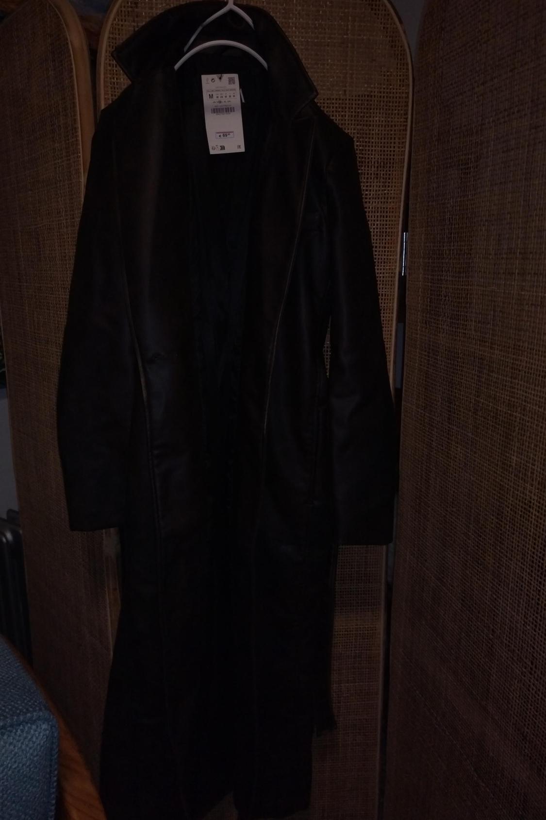 DISTRESSED FAUX LEATHER COAT - Image 4