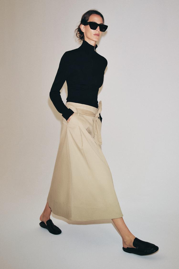 FALDA MIDI CON CINTURON ZW COLLECTION 3
