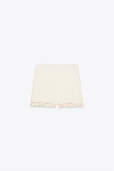 SHORT COMBINÉ CROCHET ZW COLLECTION - Écru de Zara - Image 4