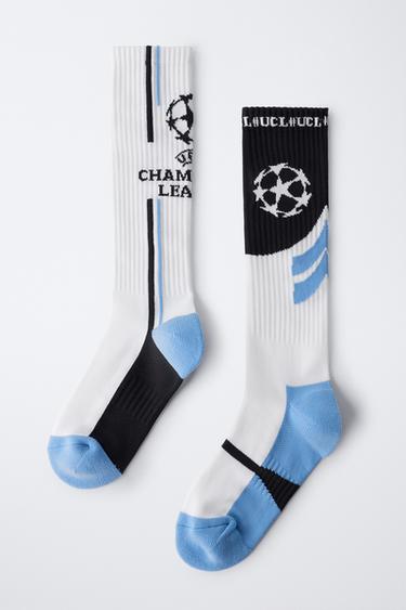 LOT DE DEUX CHAUSSETTES LONGUES UEFA CHAMPIONS LEAGUE ® - Blanc / Noir de Zara - Image 3