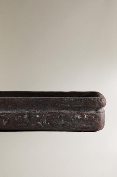 CERAMIC TRAY WITH RECTANGULAR EDGES - Black by Zara - Image 3