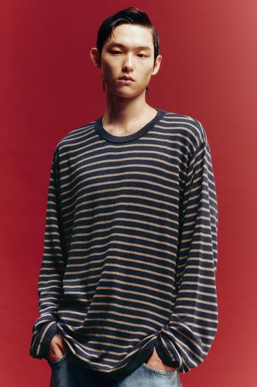 STRIPED JACQUARD SWEATER - striped by Zara