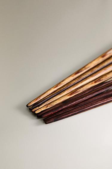 PACK OF BIRCH WOOD CHOPSTICKS (PACK OF 8) - Bluish by Zara - Image 2