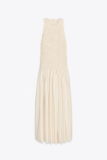 CONTRAST DRESS X FANGLU LIN - Ecru by Zara - Image 2