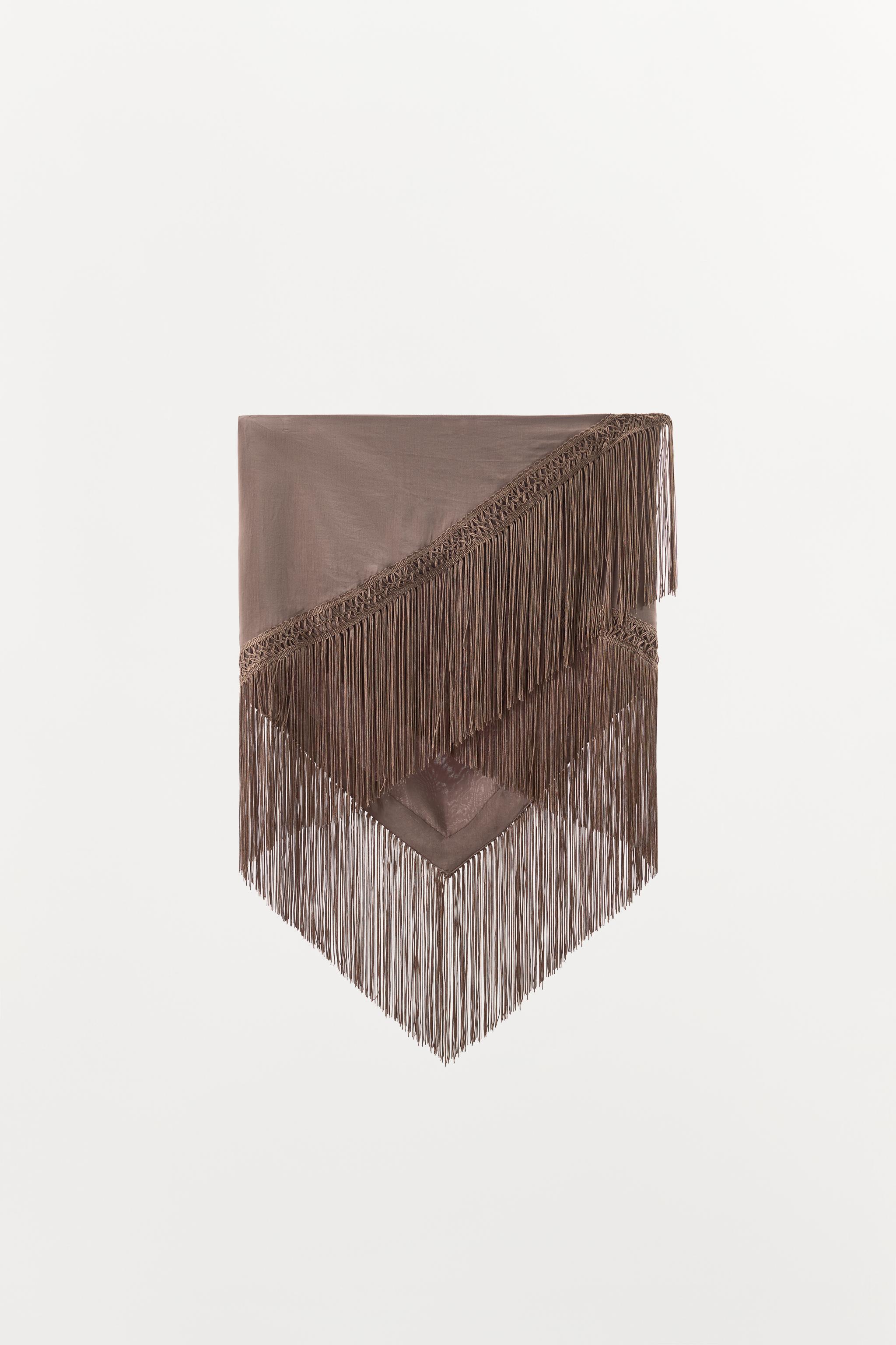 VISCOSE FRINGED SCARF