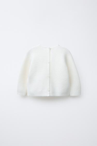 PULL EN MAILLE AVEC POCHE - Écru clair de Zara - Image 1
