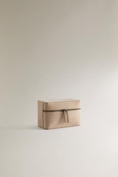 TROUSSE DE TOILETTE BIJOUX CUIR - Blanc écru de Zara - Image 1