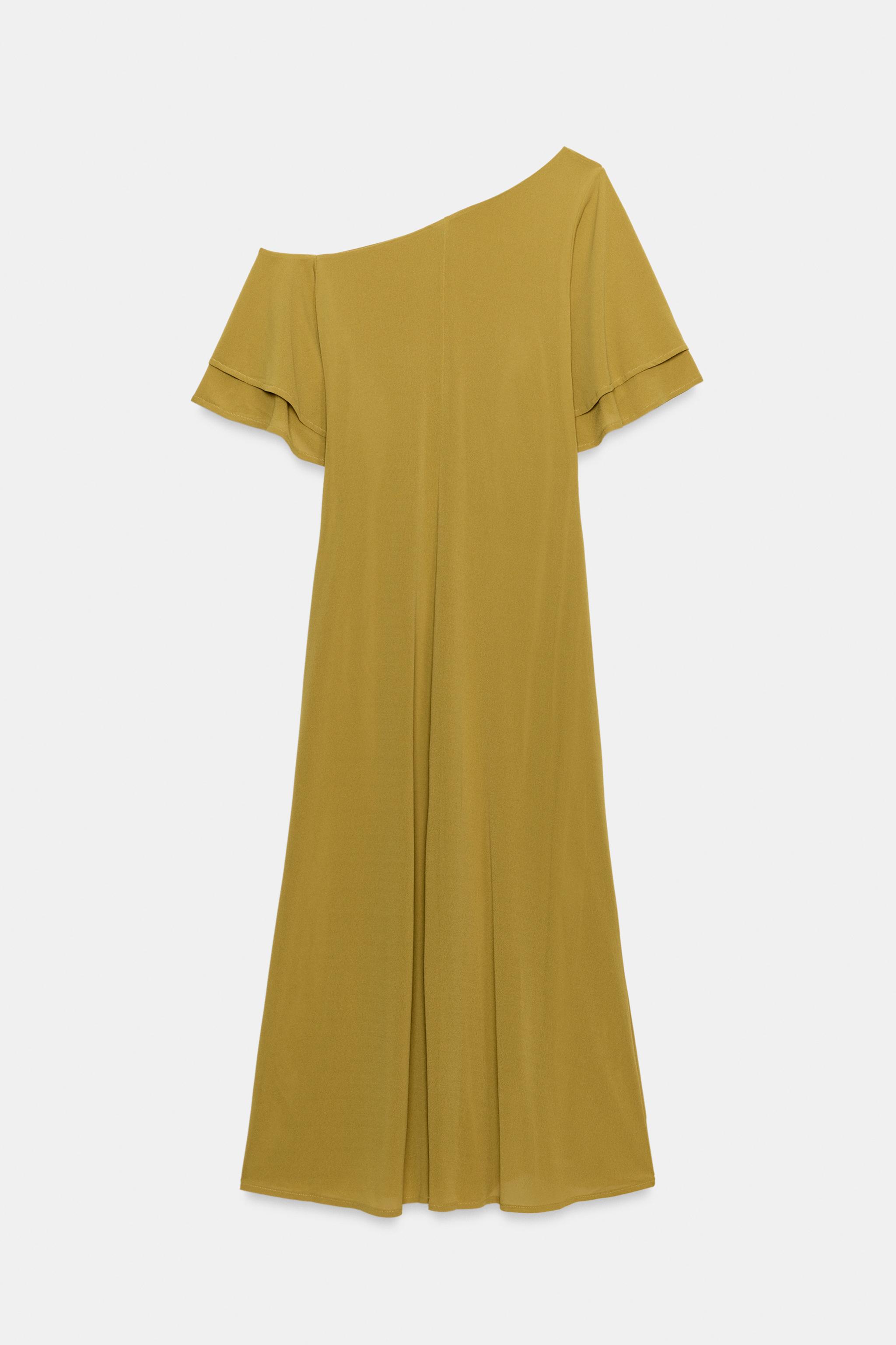 Женские платья Zara RUFFLED SLEEVE DRESS — фото 8