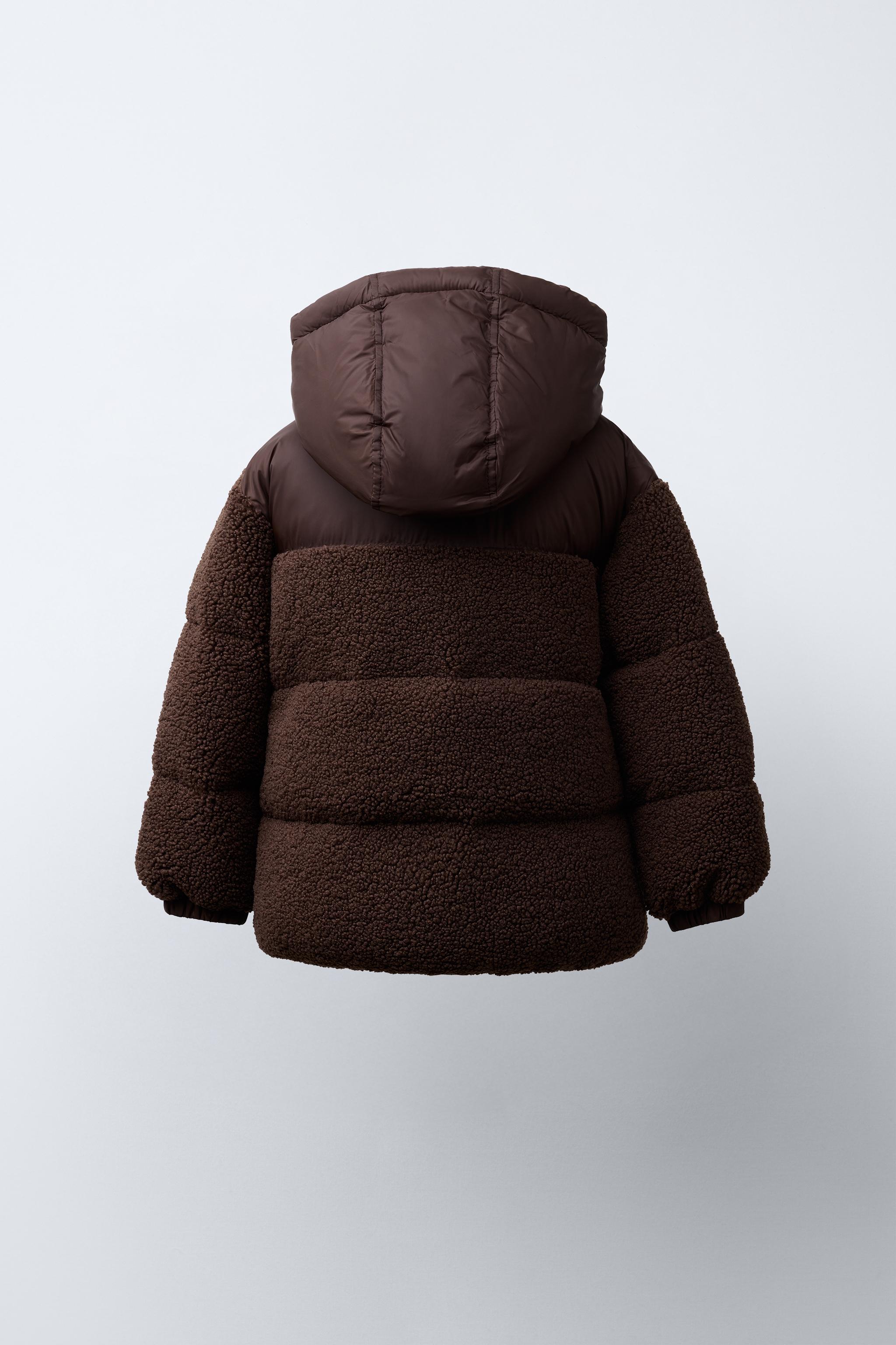 COMBINATION FLEECE COAT - Chocolate | ZARA United States