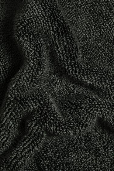 RICE STITCH COTTON BATH MAT - Dark green by Zara - Image 2