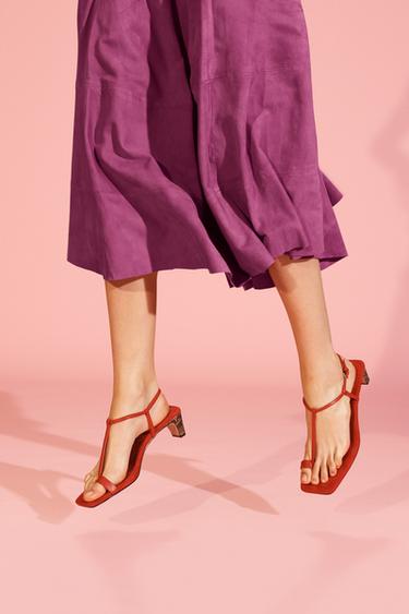 LIMITED EDITION ASYMMETRIC SUEDE LEATHER MIDI SKIRT - Pink by Zara - Image 3