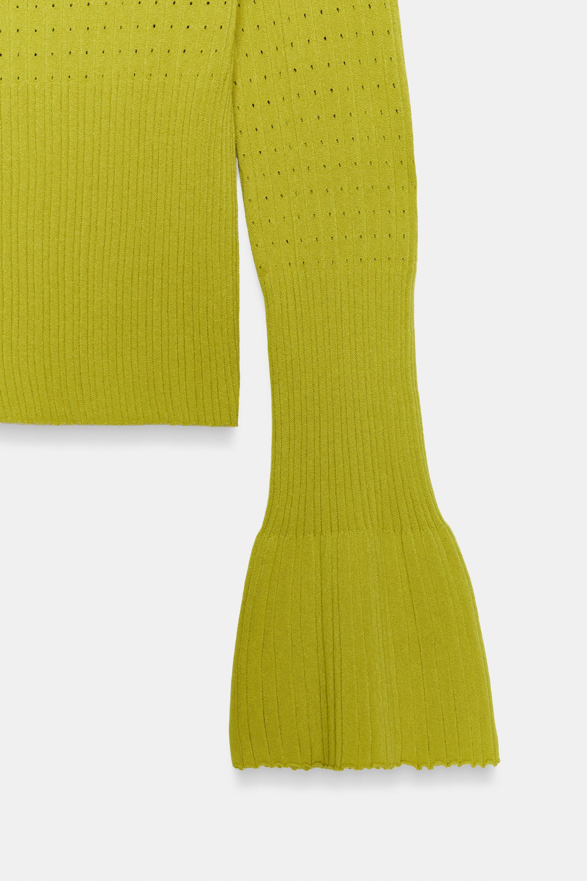 POINTELLE FLARED SLEEVE JUMPER