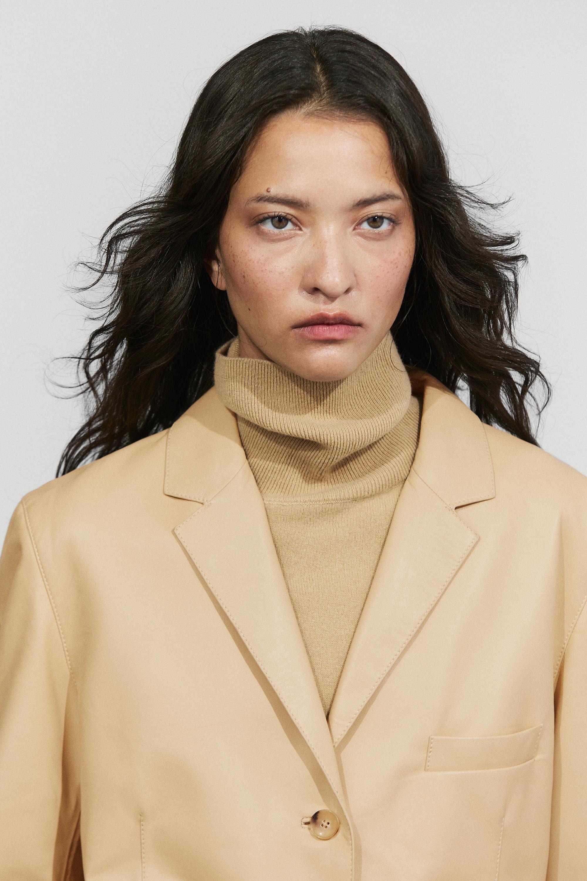 Nappa leather blazer