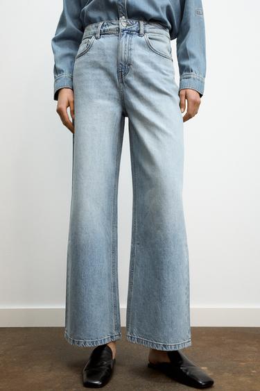 JEANS ZW COLLECTION WIDE LEG TIRO ALTO - Azul claro de Zara