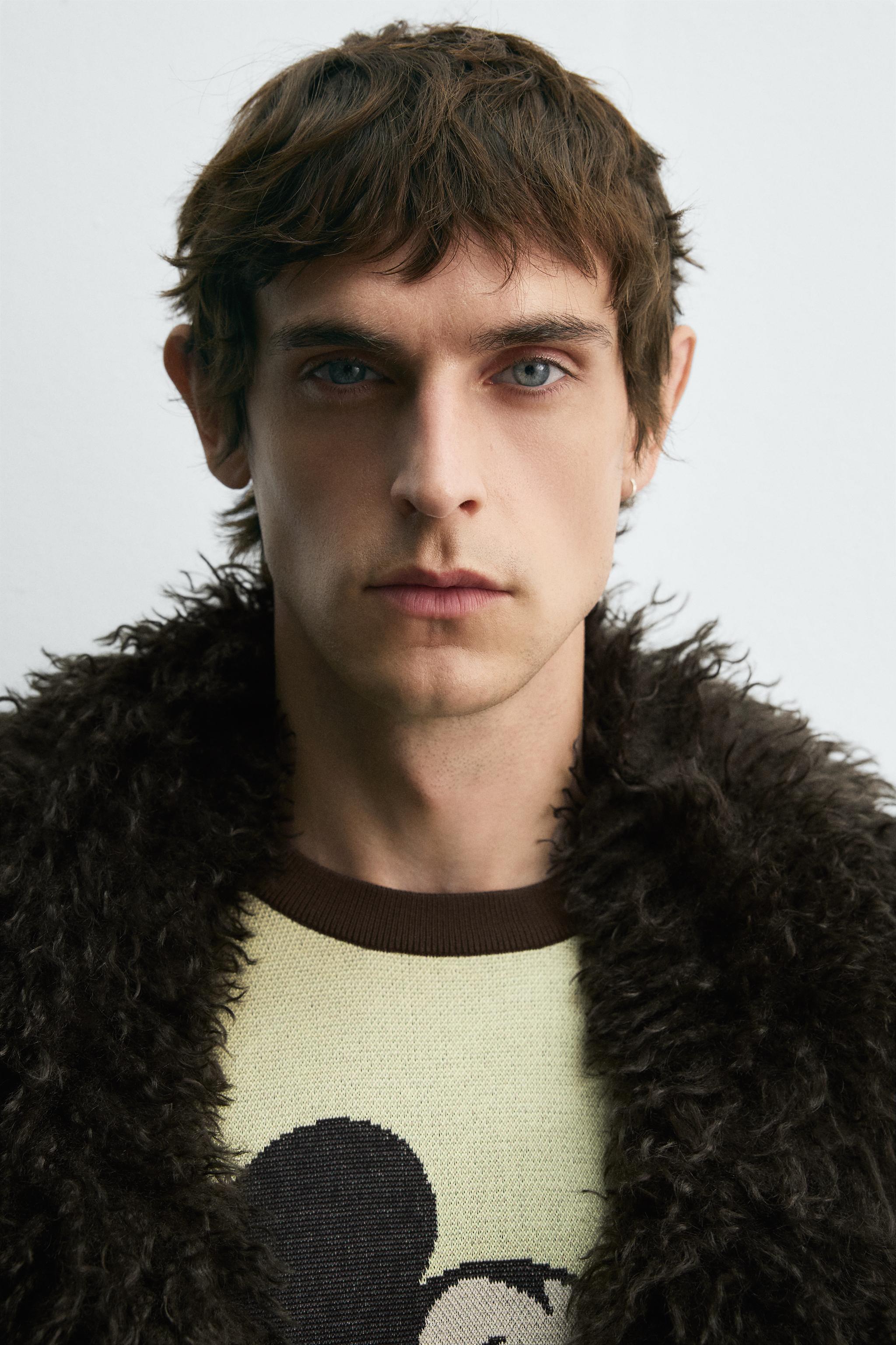 チェック柄コンビコート HARRY LAMBERT FOR ZARA X DISNEY - ブラウン