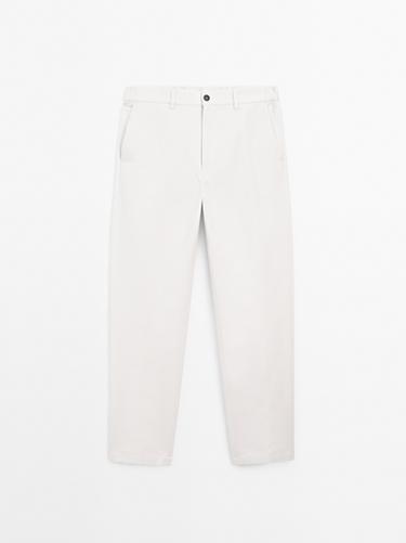 Pantalón jogger fit con algodón - Hielo de Zara