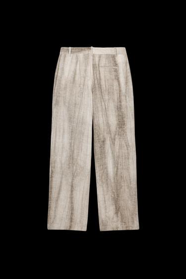 BALLONHOSE MIT TIE-DYE-PRINT AUS 100 % LEINEN – ZW COLLECTION - Bunt von Zara