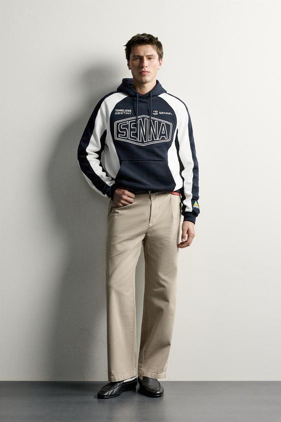 SWEAT À CAPUCHE BRODERIES AYRTON SENNA © SENNA BRANDS - Bleu marine de Zara - Image 0