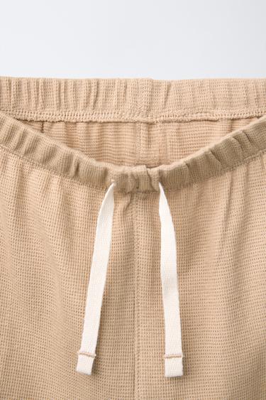 AGES 6-14/ PLAIN TEXTURED PYJAMAS - Caramel by Zara - Image 6