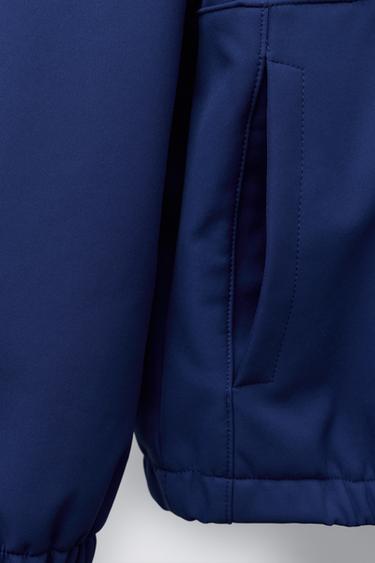 Zara HOODED TECHNICAL JACKET - Bluish