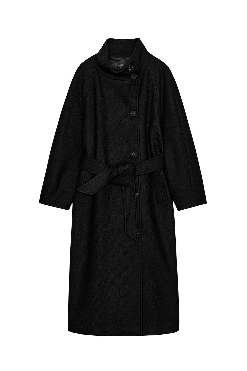 LONG WOOL COAT WITH HIGH NECK - image 3