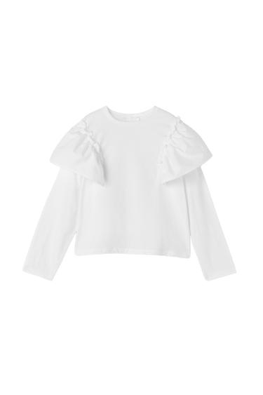 RUFFLED POPLIN TOP