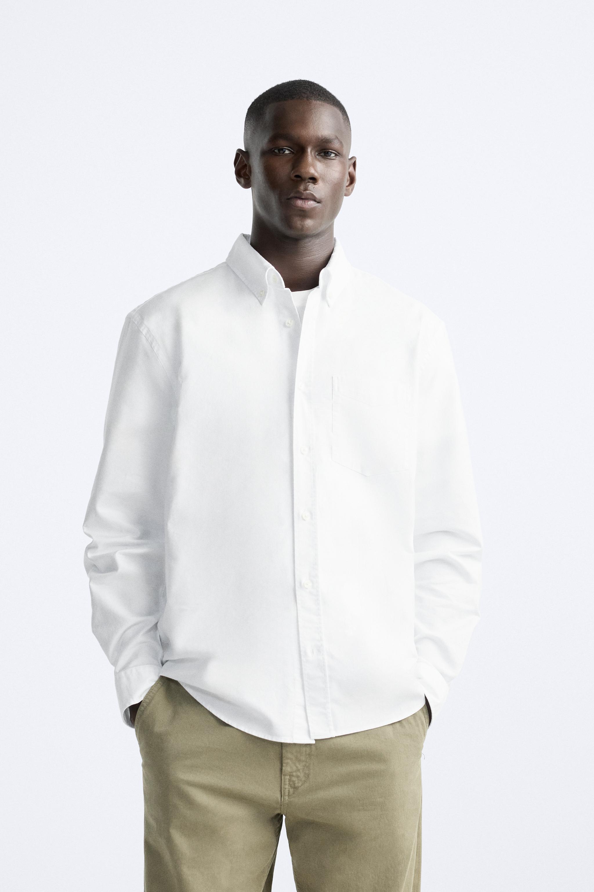 Camisa blanca hombre zara on sale