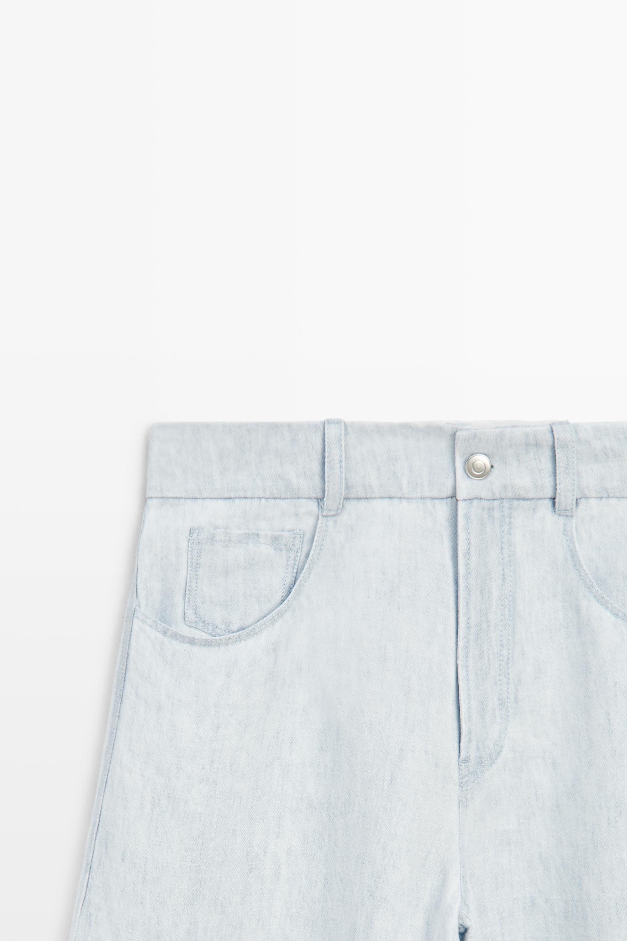 100% linen barrel fit pants - STUDIO